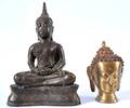 BUDDHAFIGURER, 2 st, 1900-tal.