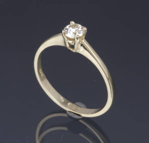 Diamant solitairering, ca. 0.30 ct