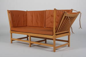 Hyndesæt til Børge Mogensens tremmesofa, model 1789, cognacfarvet læder.