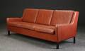 Tre-pers. sofa, læder, dansk møbelproducent