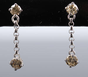 Diamant ørestikker, ca. 1.16 ct