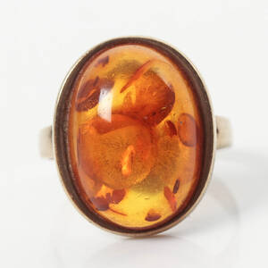 RING, Guld 9k, bärnsten, 4.4g