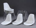 Charles Eames. Sæt på seks skalstole, model DSS. 6 