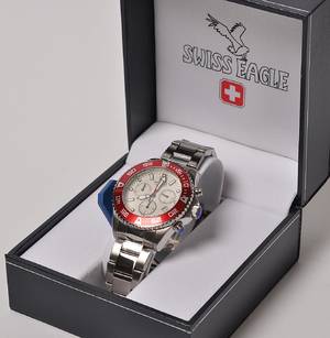 Swiss Eagle Military watch. Swiss made herrekronograph