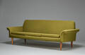 Møbelproducent. Sofa, grønt uld og teak, 1960erne  