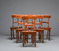 Seks spisestole af hardwood, 1900-tallets 2. halvdel 6