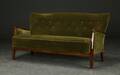 Tre-pers. sofa, velour og bejdset bøg, 1950erne
