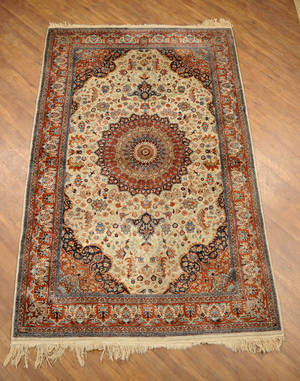 Pakistansk tæppe, 230x139 cm.