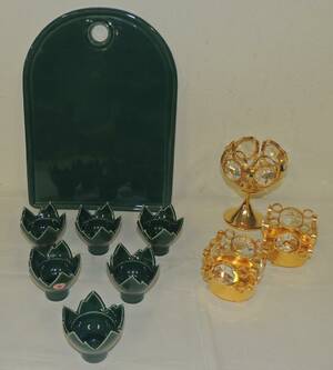 Bricka m äggkoppar Höganäs Lyster