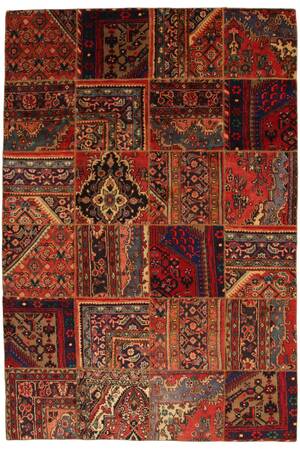Patchwork tæppe, 307x205 cm.