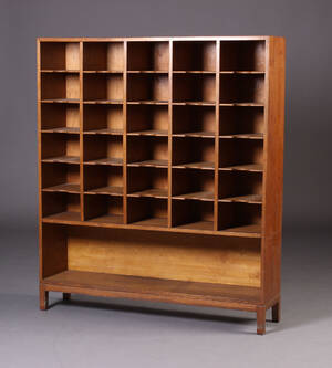 Postsorteringsreol, egetræ