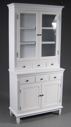 2-delt vitrineskab af hvidmalet træ 2