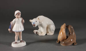 Samling porcelænsfigurer, Royal Copenhagen, Bing  Grøndahl 3