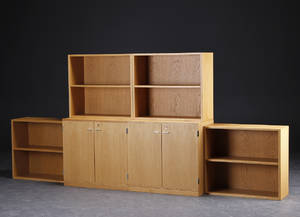 Dansk møbelproducent, reolvæg af egetræ 6