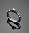 Brillant solitairering - ca. 0.12 ct.