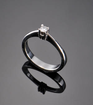 Brillant solitairering - ca. 0.12 ct.