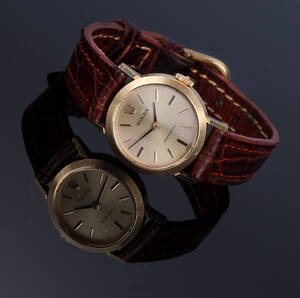 Rolex Precision. Dameur i 18 kt. guld med champagnefarvet skive, ca. 1980-90erne  