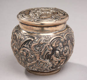 Lågkrukke af sølv, Tyskland ca. 1900