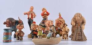 TRÄFIGURER, 14 st bl.a Norge, G Hedin.