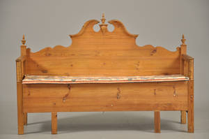 Slagbænk af fyrretræ, 1800-tallet