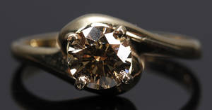 Diamant solitairering, ca. 0.86 ct