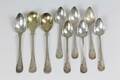 SKEDAR, 9 st, silver, Gammal fransk, 125 g