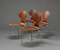 Arne Jacobsen. Fire stole af teak, Myren, model 3100 4