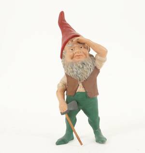 Tomtefigurin i lergods, 181900-tal