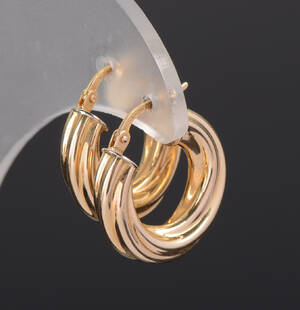 Par creoler af 18 kt guld
