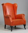 Wingback chair, læder