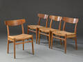 Hans J. Wegner. Fire stole af egetræ, model CH23 4