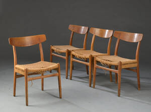 Hans J. Wegner. Fire stole af egetræ, model CH23 4
