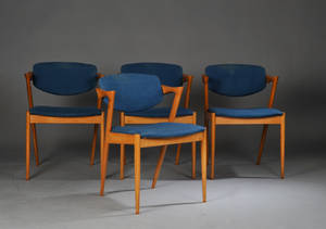 Kai Kristiansen født 1929. Fire stole, teak 4