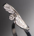Brillantring af hvidguld, ca 0.06 ct