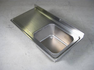 Rustfri stål bordplade med indbygget stål vask