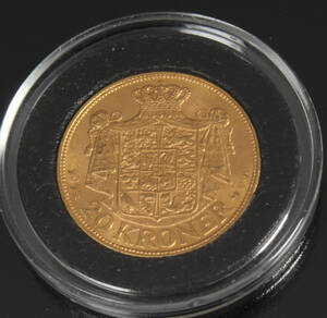 Guldmønt. 20 kroner, Christian X 1914