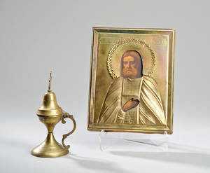 Russisk ikon samt røgelseskar 2