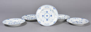 Royal Copenhagen  Kgl. P. Musselmalet Halvblonde. Seks middags tall., nr. 571 1. sort. 6