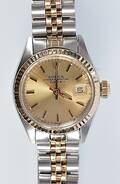 DAMARMBANDSUR, Rolex Oyster Perpetual Date, guld och stål.