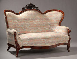 Nyrococo sofa af mahogni, Ca. 1860