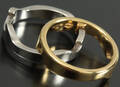 Georg Jensen. Fusionsring i 18 kt. guld- og hvidguld 