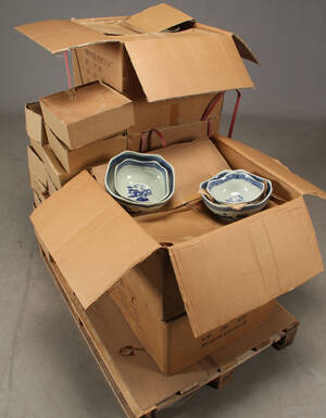 Samling kinesisk porcelæn, 72 sæt med 2 skåle 144