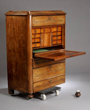 Christian d. VIII sekretær af mahogni.