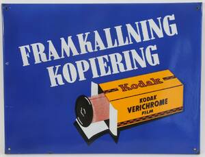 Emaljerad reklamskylt, Kodak