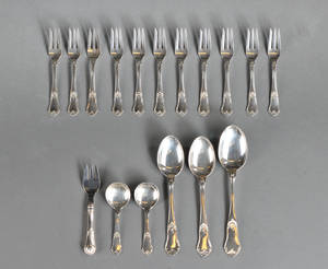 Rosenholm sølvbestik  København 1950 erne. 17