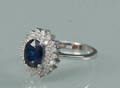 Safir- og brillantring