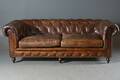 Soffa i skinn, chesterfieldmodell