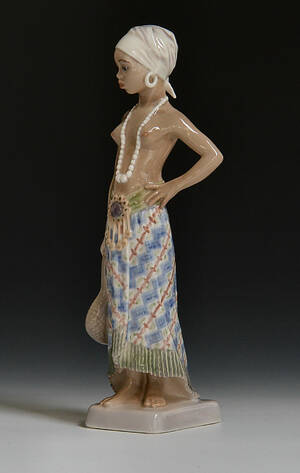 Dahl Jensen. Pige fra Sierra Leone, figur af porcelæn, nr. 1117