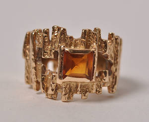 Dansk design - Ring med Madeira Citrin