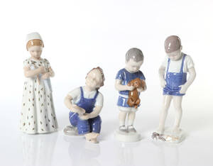 BING  GRÖNDAHL, FIGURINER, FYRA ST